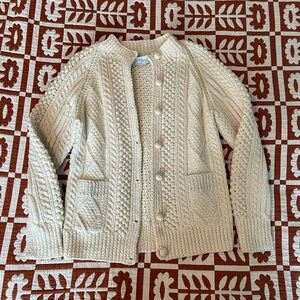 Vintage Irish Wool Knit Cable Knit Sweater